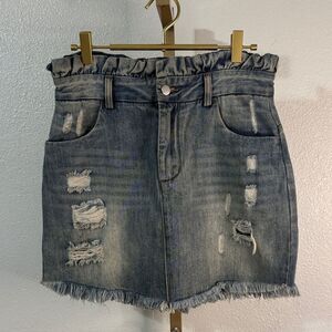 Hayden Blue Denim Skirt- medium